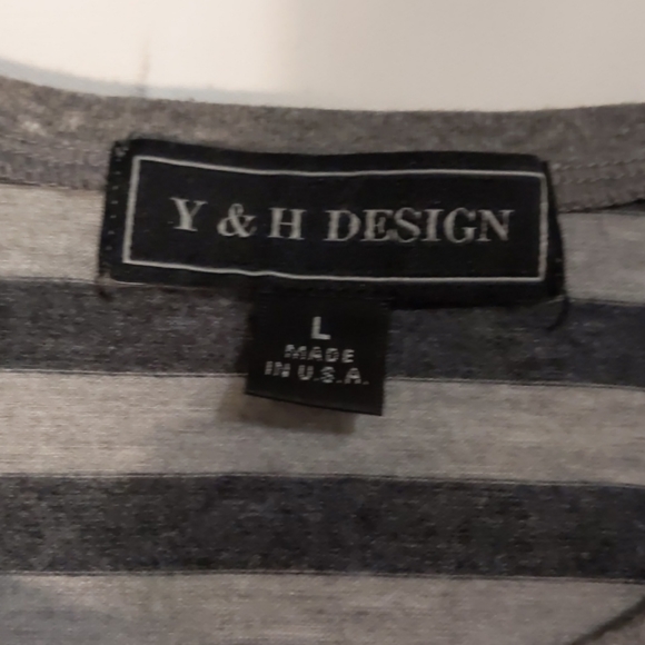 Young & Hip Edward striped tee - Gray/charcoal - Picture 2 of 4